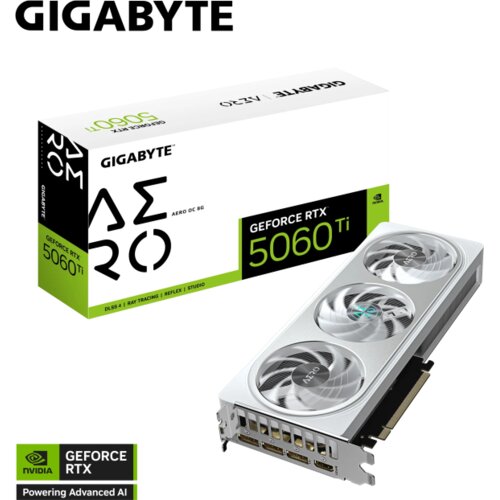 Gigabyte Grafična kartica GeForce RTX 5060 Ti AERO OC 8G, 8GB GDDR7, PCI-E 5.0 Cene