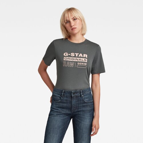 G-star T-shirt - Originals label regular fit tee grey Cene