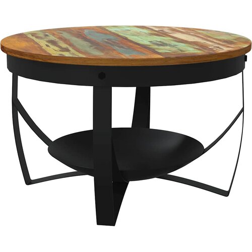  Stolić za kavu &amp;Oslash; 68 x 43 cm od masivnog obnovljenog drva Slike