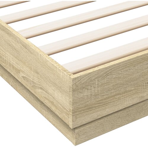  Okvir za krevet boja hrasta 180x200 cm konstruirano drvo Slike