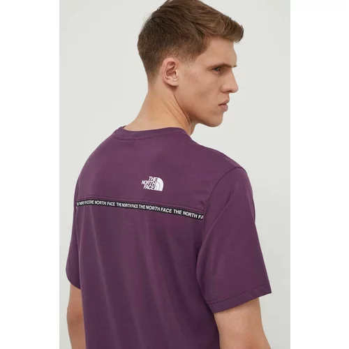 The North Face Pamučna majica za muškarce, boja: ljubičasta, s tiskom, NF0A87DDV6V1