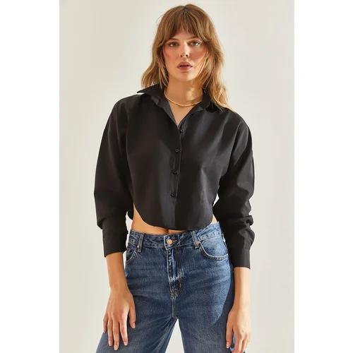 Bianco Lucci Women's Oversize Crop Shirt