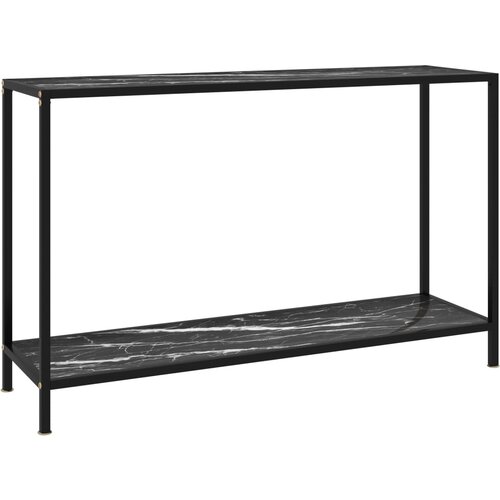 VidaXL Konzolni stol crni 120 x 35 x 75 cm od kaljenog stakla Slike