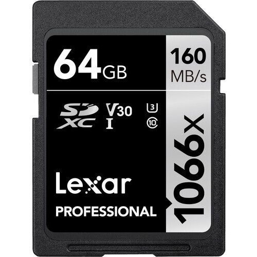 Lexar SD 64GB 1066x SDXC UHS-I cards, 160MB/s read 70MB/s write C10 V30 U3 Slike
