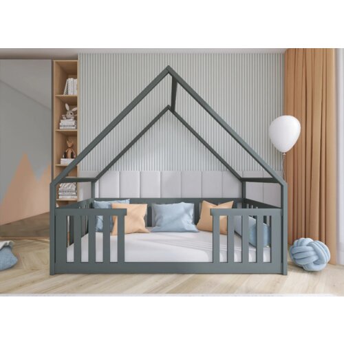  drveni dečiji krevet bee - grafit - 190/200x90 cm Cene