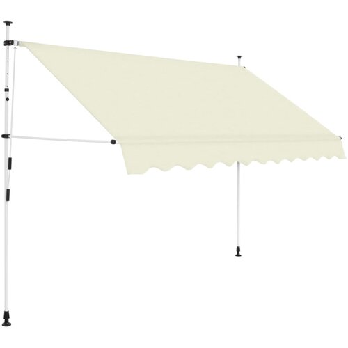 VidaXL Ročno zložljiva tenda 300 cm krem Slike