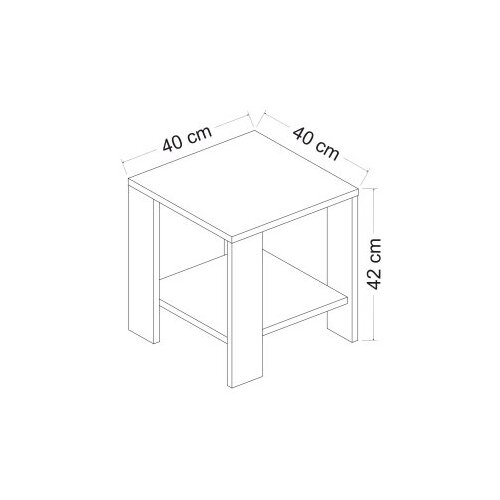 Hanah home midi yan - sapphire sapphire oak side table Cene