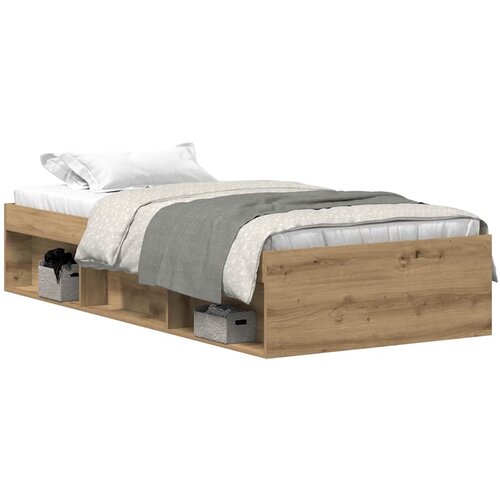 Maison Chic Postelja za odrasle - Posteljni Okvir brez vzmetnice artisian hrast 75x190 cm, (22081963) Slike