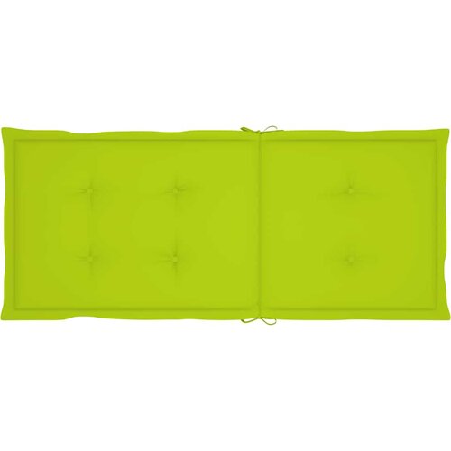  Sklopive stolice na razvlačenje, 4 kom. s jastucima, masivno drvo akacije Zelena 120 x 50 x 3 cm Slike