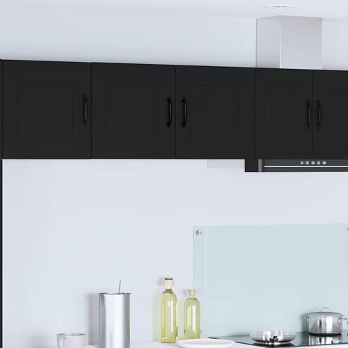 vidaXL Stenska kuhinjska omarica Črna 80 x 31 x 40 cm Konstruiran les Cene