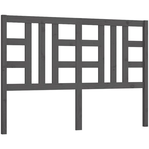 Maison Chic posteljno vzglavje - vzglavna omarica - nočna omarica sivo 166x4x100 cm trdna borovina, (21705232) Slike