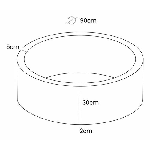 MeowBaby Kremno bel bazen z žogicami &amp;oslash; 90 cm vi&amp;scaron;ina 30 cm &amp;ndash; Slike