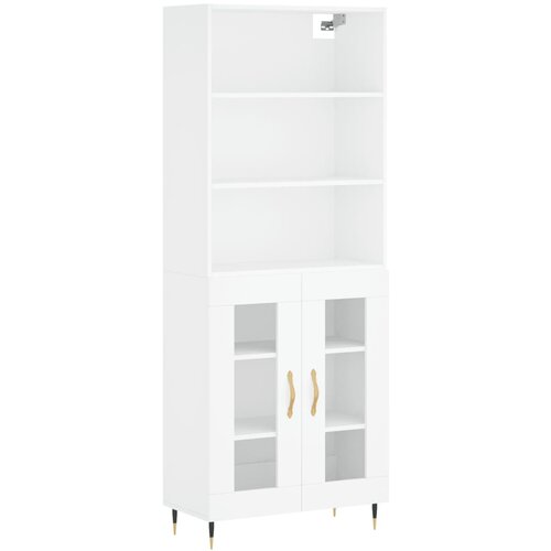 Maison Chic Visoka omara - Komoda - Predalnik bela 69,5x34x180 cm inženirski les, (21720506) Cene