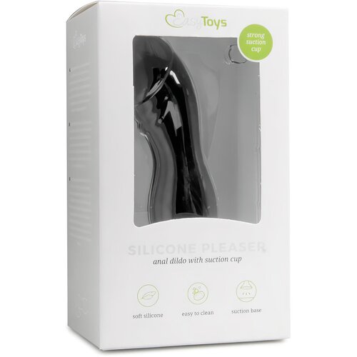 EasyToys Silicone Pleaser Black Silicone Anal Dildo with Suction Cup Slike