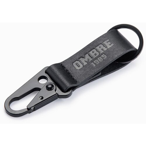 Ombre men's key ring with snap hook - black Cene