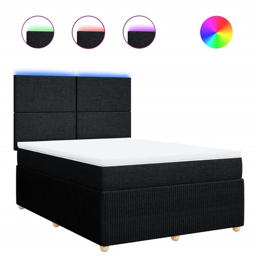 Maison Chic Box spring posteljni - Vzmetna postelja z vzmetnico črn 140x190 cm blago SL10875, (21883054) Cene