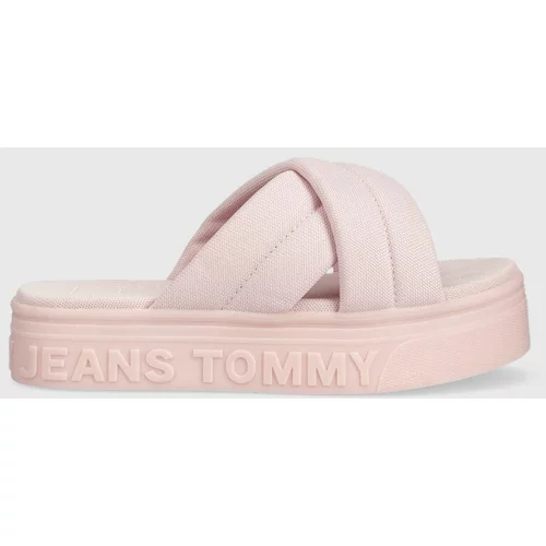 Tommy Jeans Natikači ženski, roza barva, EN0EN02116