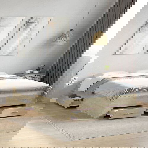 Furnova Posteljni okvir s predali sonoma hrast 140x190cm inženirski les, (21936180) Slike