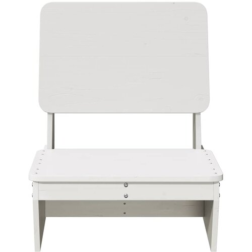  Vrtne stolice 2 kom bijele 60x64x70,5 cm masivne borovine Slike
