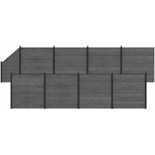 vidaXL Plo&scaron;ča ograje 9 pcs WPC in aluminij Siva, (5000249574) Cene
