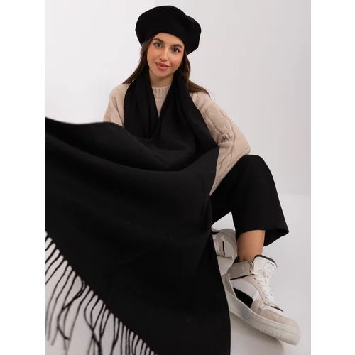 Fashion Hunters Black monochrome women's scarf