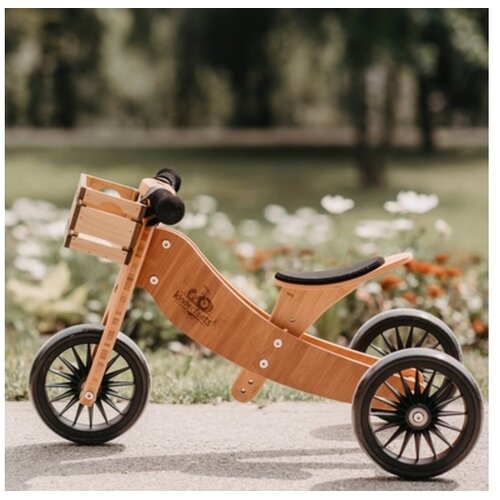 Kinderfeets Kinderfeets® drvena dječja guralica tiny tot plus 2u1 bamboo Cene
