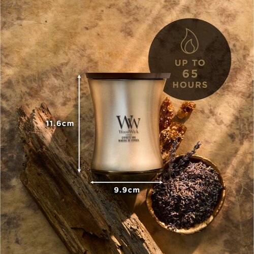 WoodWick Precious Metals Cypress Ore di&amp;scaron;eča sveča 275 g Slike