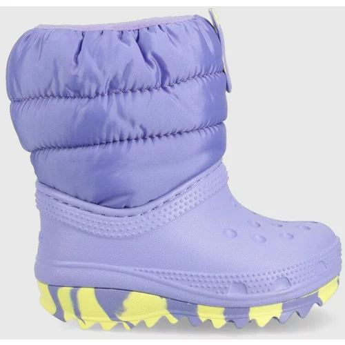 Crocs Otroške snežke vijolična barva