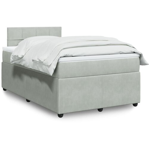 vidaXL Krevet s oprugama i madracem svjetlosivi 120x190 cm baršunasti Cijene