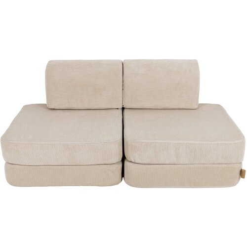MeowBaby pocket sofa basic, 120x25x60cm, slimcord, ecru, (21510696) Cene