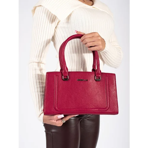 Shelvt Red classic women's handbag with a detachable strap