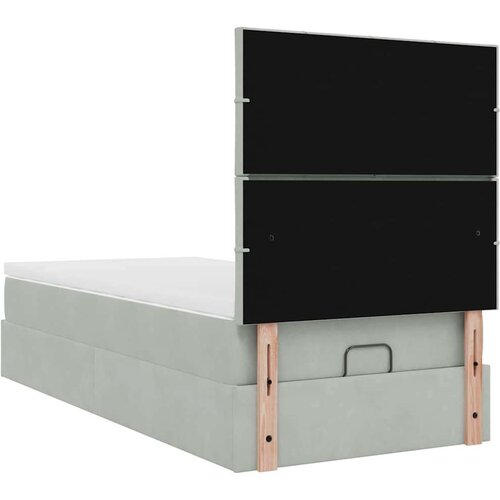 VidaXL okvir za krevet s madracima svjetlosivi 80x200 cm bar&amp;scaron;unasti Slike