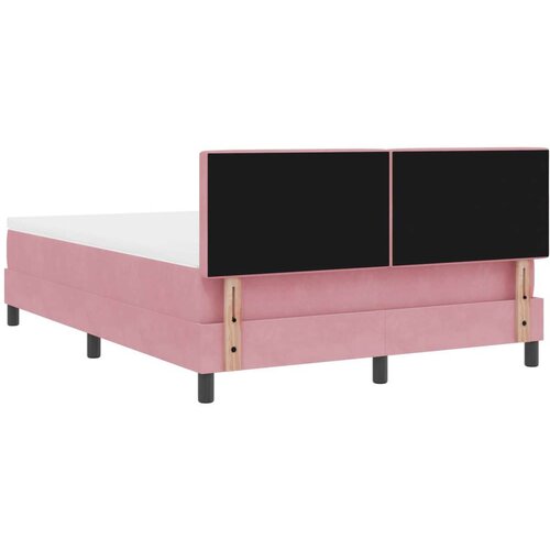vidaXL Box Spring Krevet s Madracem Ružičasta 160x200 cm Baršun Cene