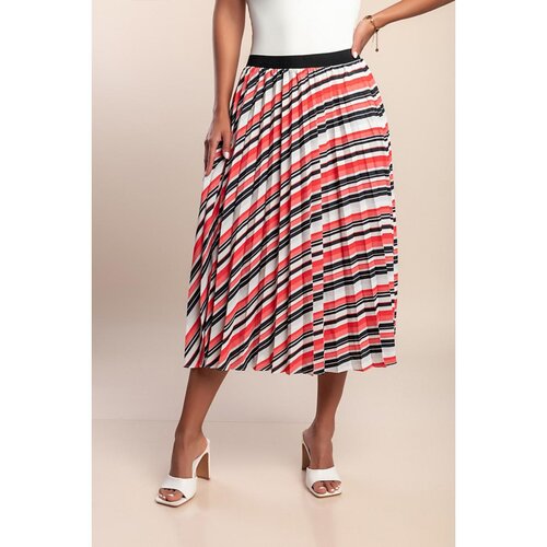 Fenzy Plus Size Plisirano Krilo S Potiskom, Rdeče Cene