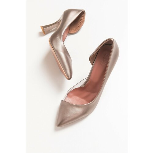 LuviShoes 653 Copper Lara Heels Women's Shoes Slike