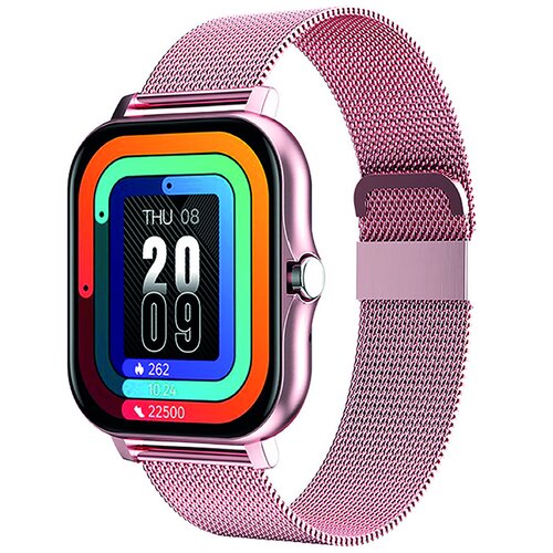Avizar Povezan Balneo Watch 1,69 "zaslon Bluetooth 5.1 IP67 jeklena zapestnica, Roza, (5000208913) Cene