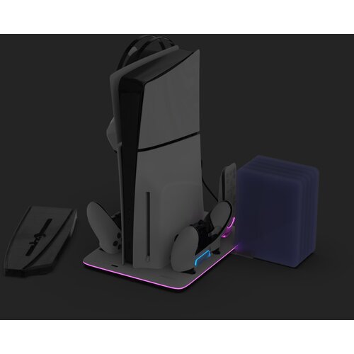 Maxx Tech PS5 STANDARD &amp;amp; SLIM DLX LED MULTI-FUNKCIJSKO STOJALO ZA POLNJENJE Slike