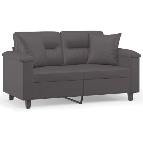 Maison Chic kavč - Sofa - Kanape dvosed z okrasnimi blazinami siv 120 cm umetno usnje, (21727880) Cene