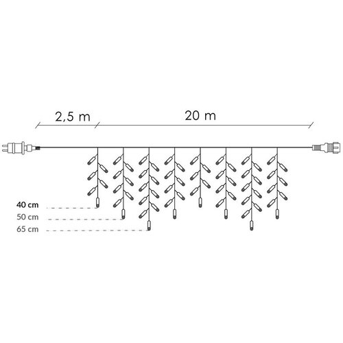  Cl0530 bljeskajuća icicl zavjesa 500 led Cijene