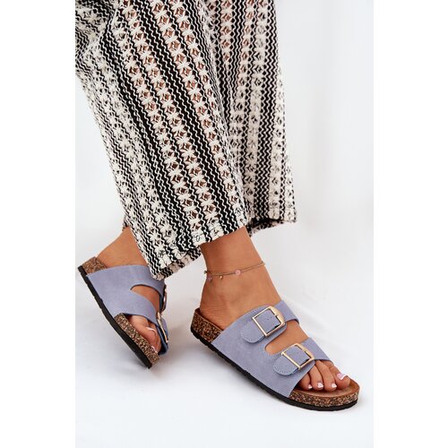 Boto Womens Sandals On Cork Platform With Golden Buckles Blue Lisavionea Cijene