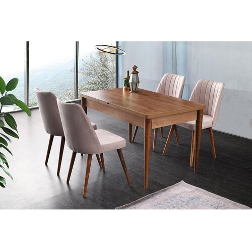  Ahşap kelebek - 1231 walnut extendable dining Cene