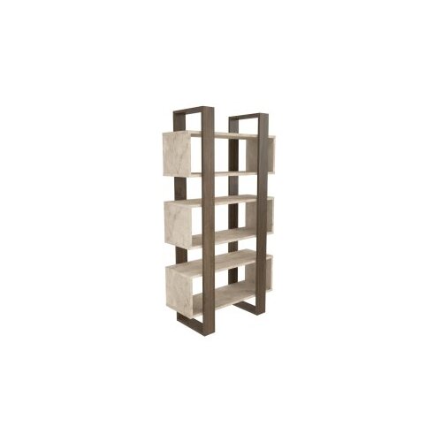 Hanah home polica za knjige reina walnut travertine Slike
