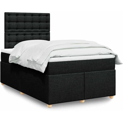  Krevet box spring s madracem crni 120 x 190 cm od tkanine Cijene