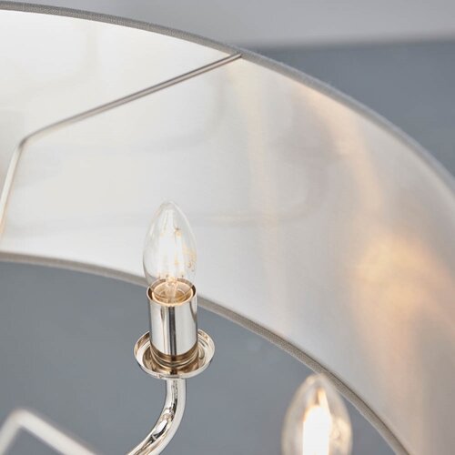  Endon 94415 - Luster na lancu HIGHCLERE 8xE14/40W/230V siva/sjajni hrom Slike