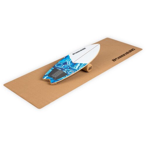 Boarderking Indoorboard Wave, deska za držanje ravnotežja, podložka, valj, les/pluta Cene
