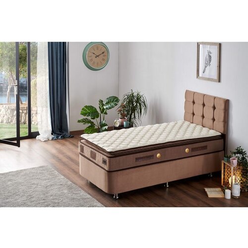 Hanah home W Cotton 120x200 cm Single Size Firm Mattress WhiteBrown Mattress Cene