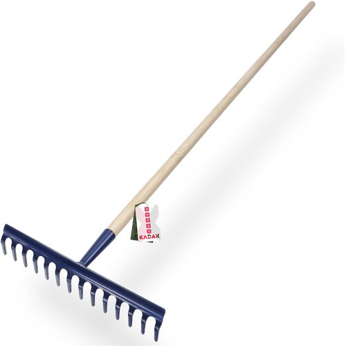KADAX Vrtne grablje za travo z lesenim ročajem, 150 cm, kaljene grablje, 14 zob, (5000353803) Cene