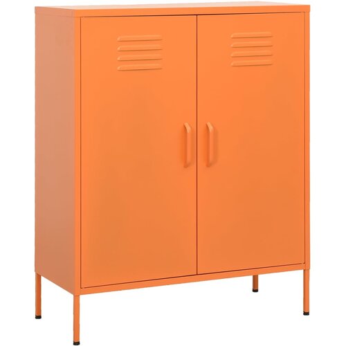 The Living Store Omara za shranjevanje oranžna 80x35x101,5 cm jeklo - Omara, (21430002) Slike