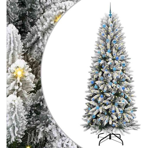 vidaXL Umjetno božićno drvce s stalakom Bijelo 93 x 93 x 240 cm Cijene