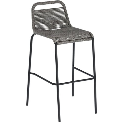 Kave Home siv barski stol z jekleno konstrukcijo glenville, vi&amp;scaron;ina 74 cm Slike